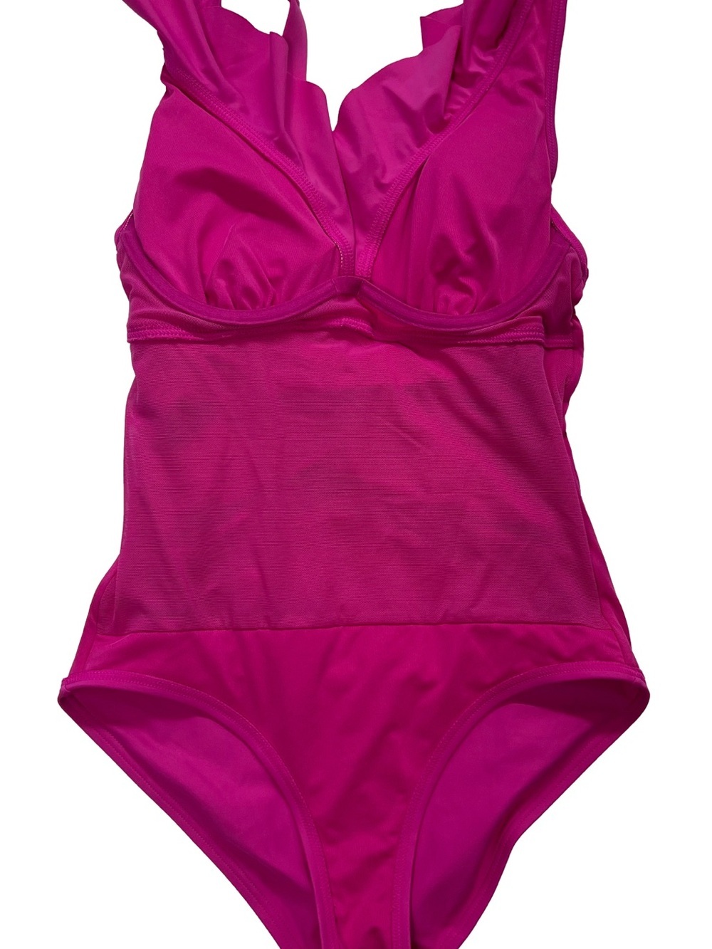 Ruffle V-Neck One-Piece Swimsuit - Size XS - Picture 7 of 8